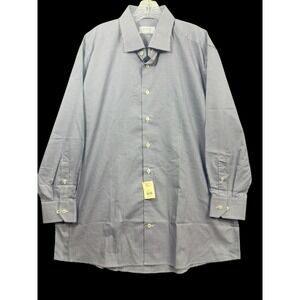 Eton Mens Contemporary Fit Buttoned Long Sleeve Gingham Purple Shirt 46 18